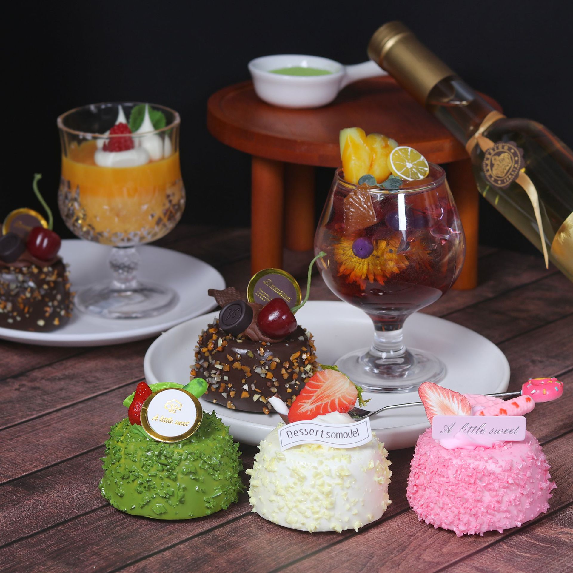 Photography Food - 1PC 인공 무스 케이크 디저트 가짜