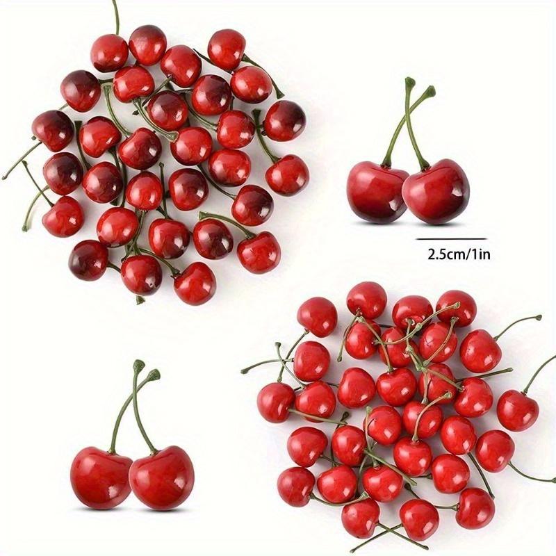 Photography Food - 30Pcs 가짜 체리 인공 과일 모델