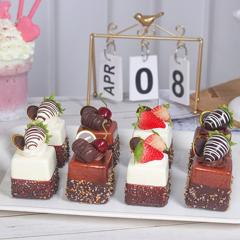Photography Food - 1PC 인공 과일 케이크 비스킷 가짜