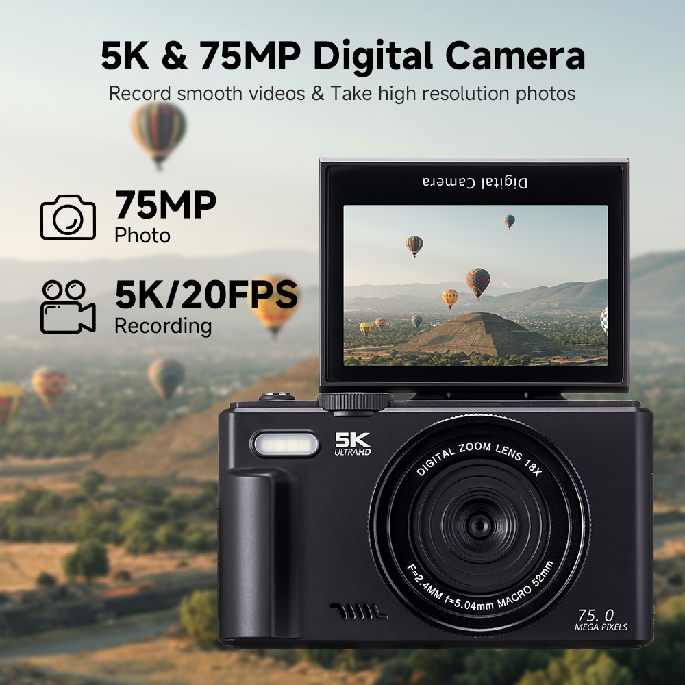 75MP 디지털 카메라 180 °   사진 촬영용 플립 - Photography Nature Images 리뷰 및 가격