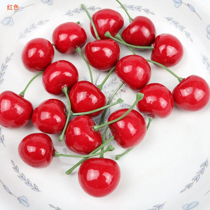 30Pcs 가짜 체리 시뮬레이션 체리 장식 공예 인공  - Photography Food 리뷰 및 가격