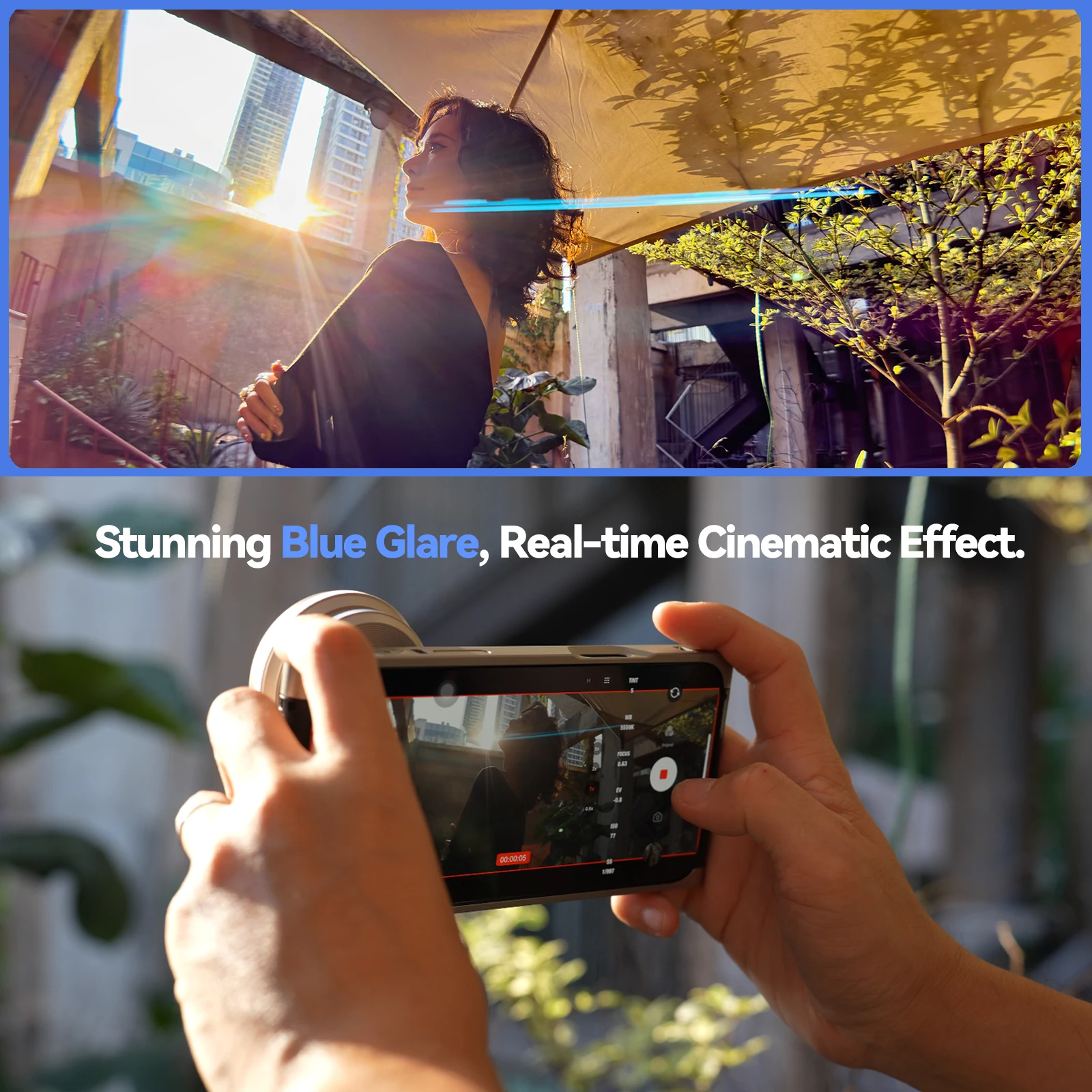FG Fotorgear 1.55x 블루 아나모픽 렌즈, - Photography Kit Vivo X200 Pro 리뷰 및 가격