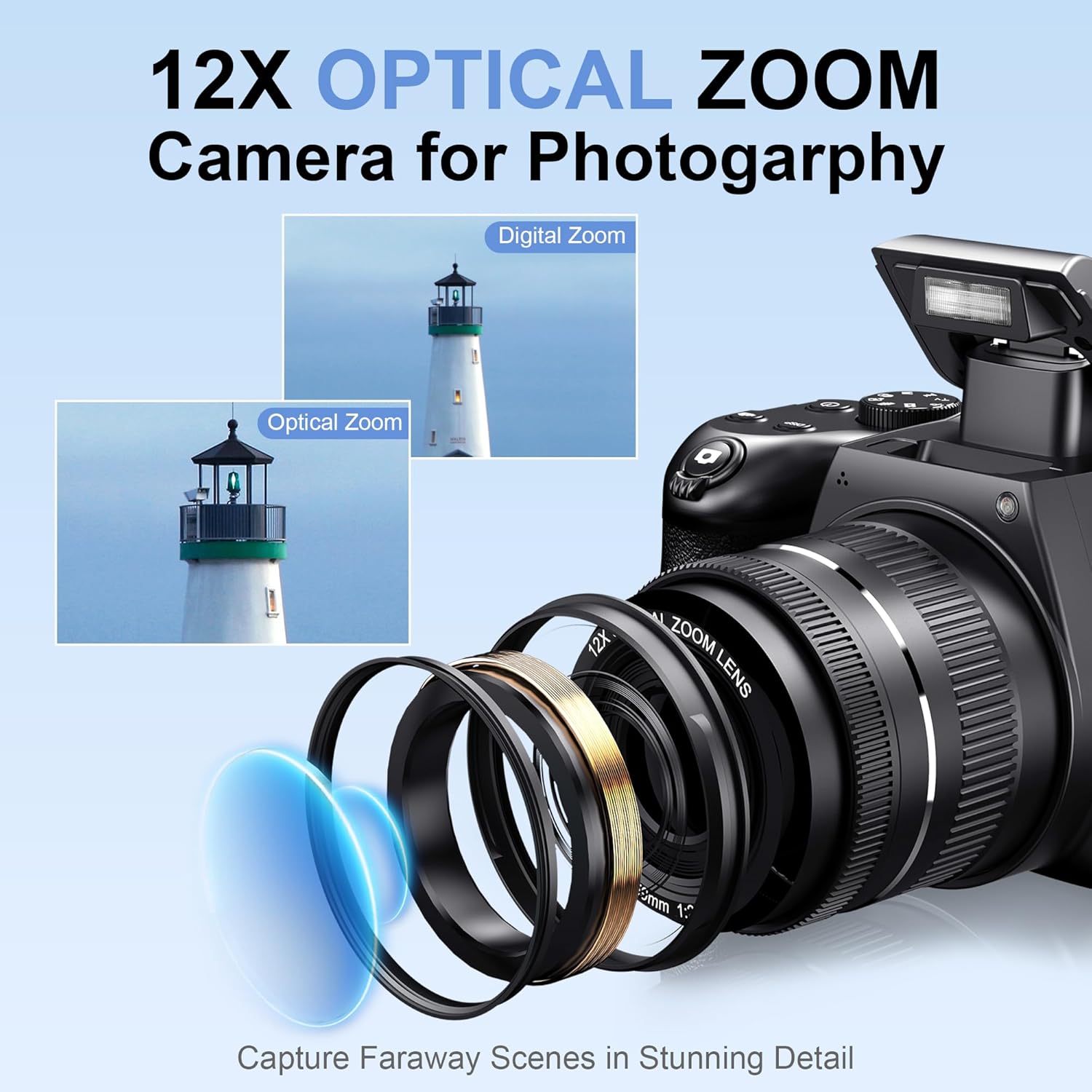 72MP 디지털 카메라 사진 촬영용 4K 12배 광학  - Photography Natural Lighting 리뷰 및 가격