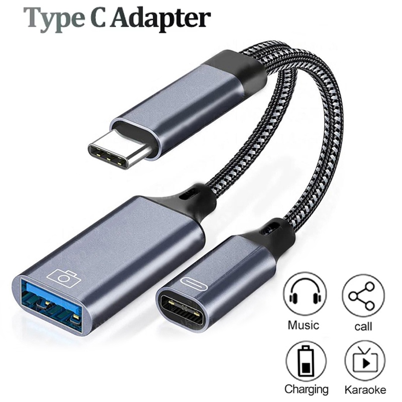 2 in 1 타입 C OTG 충전 어댑터 케이블, 타입 - Tethering Cable Usb 리뷰 및 가격