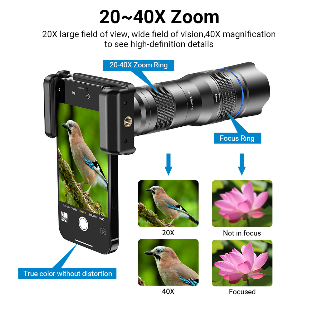 APEXEL 신형 업그레이드 옵션 HD 20x-40x  - Photography Kit Vivo X200 Pro 리뷰 및 가격