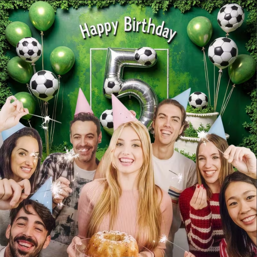 축구 테마 7 8세 어린이 생일 파티 용품 배경 축구  - Photography Sport 리뷰 및 가격