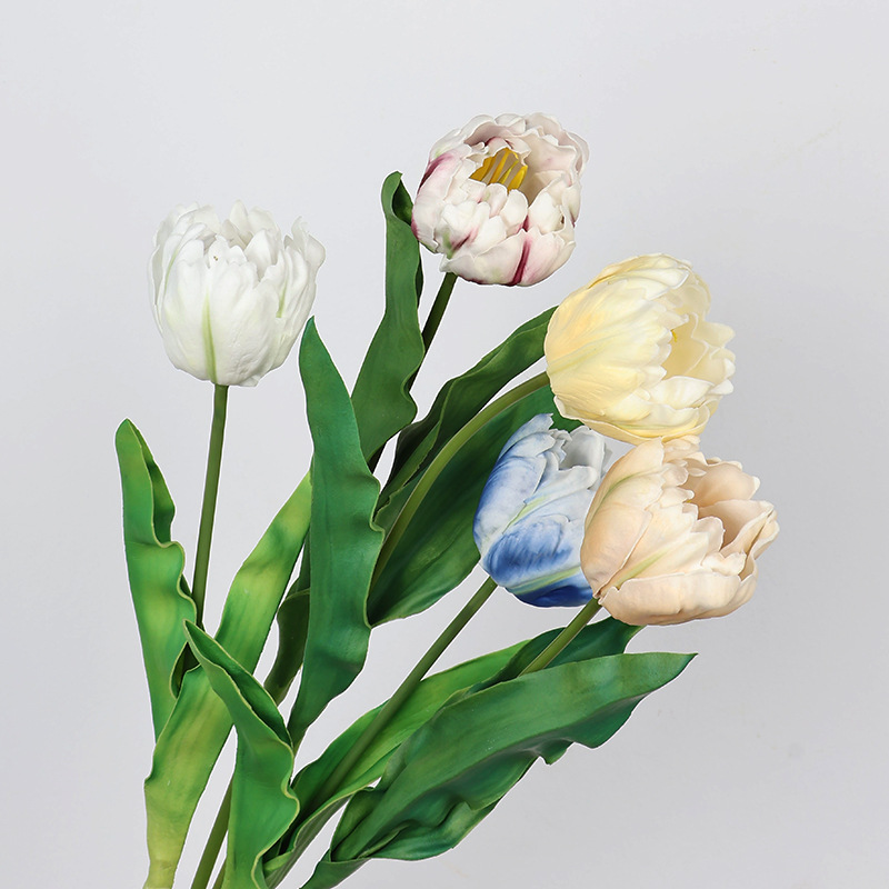 61CM 인조 앵무새 튤립 PU 소재 웨딩 신부 부케  - Photography Graduation 리뷰 및 가격